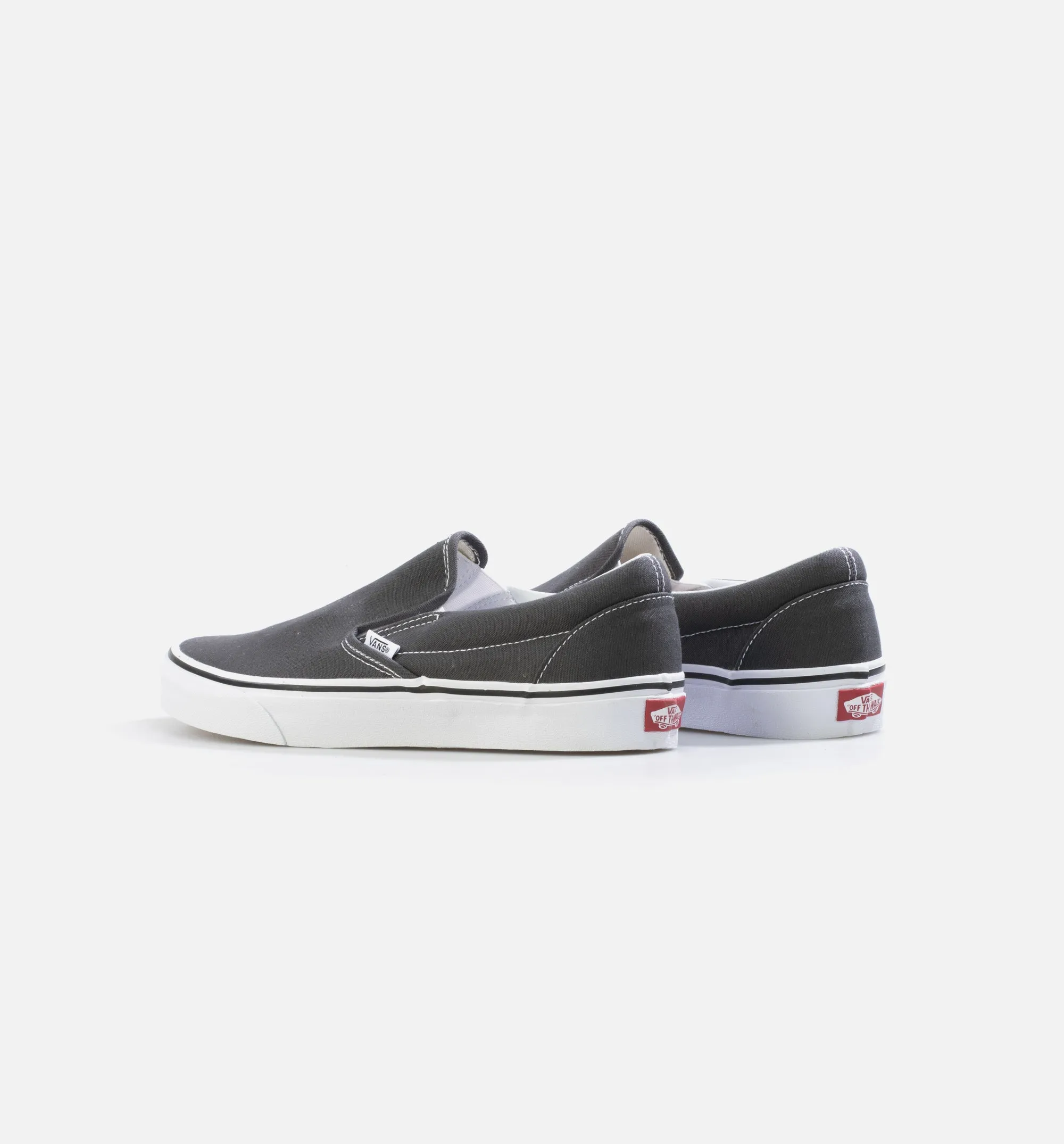 Classic Slip-On Mens Lifestyle Shoe - Grey/White